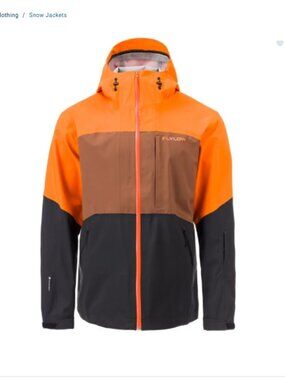 Flylow Men's Large Malone Jacket Orange Black Ski Snowboard Snow NWT Softshell